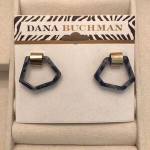 Dana Buchman | Blue Resin Gold Tone Earrings | 3/4” Width